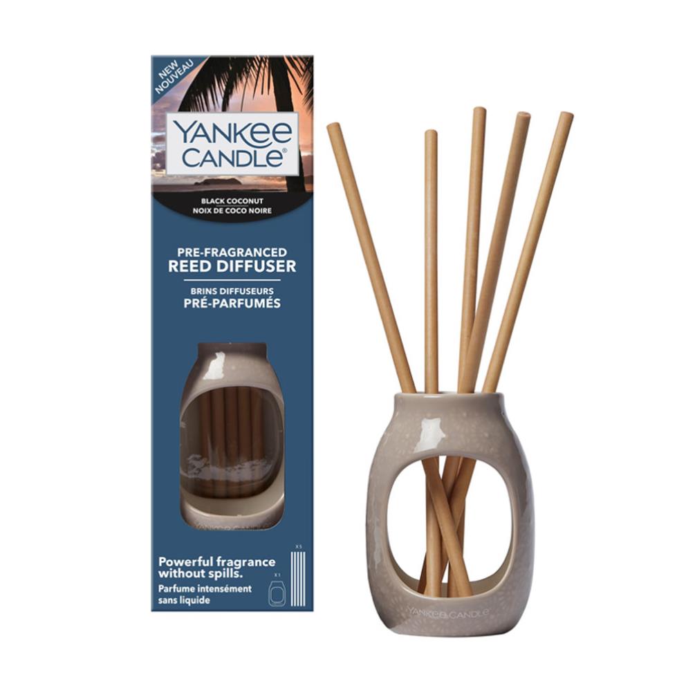 Yankee Candle Embossed Black Coconut Pre-Fragranced Reed Diffuser Kit £13.19